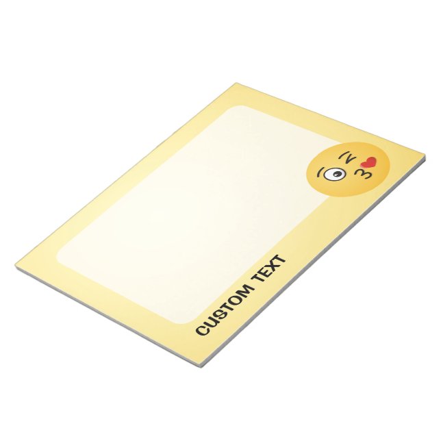 Face Throwing a Kiss Notepad (Angled)
