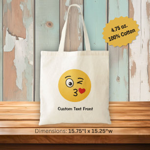 Face Throwing a Kiss Tote Bag