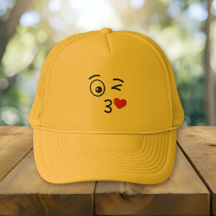Face Throwing a Kiss Trucker Hat