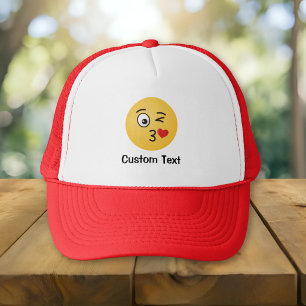 Face Throwing a Kiss Trucker Hat