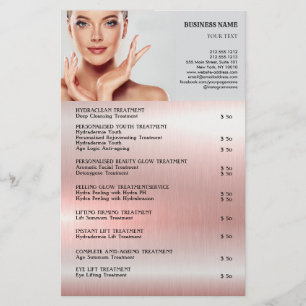 FACE TREATMENTS Beauty Salon flyer