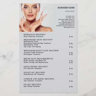 FACE TREATMENTS Beauty Salon flyer