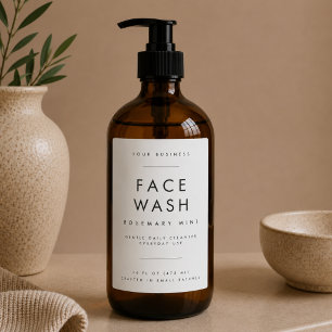 Face Wash Salon Business Branding Label