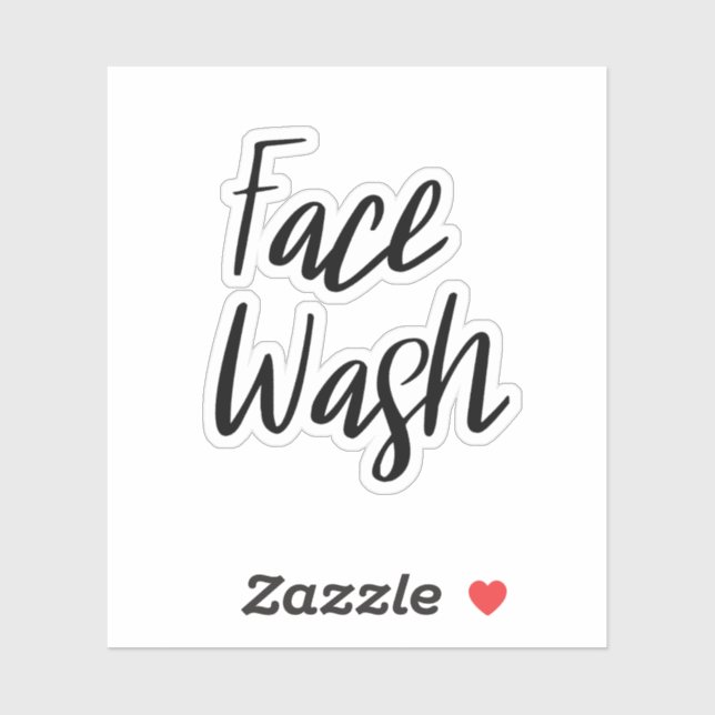 Face Wash Storage Sticker (Sheet)