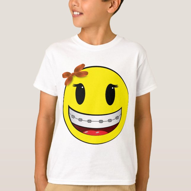 face with braces - girl T-Shirt (Front)