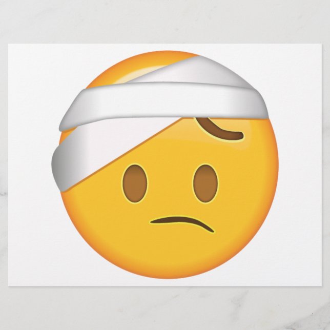 Face With Head-Bandage - Emoji Flyer (Front)