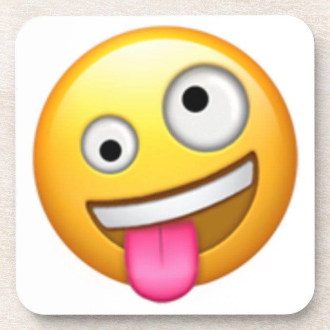Face With One Large and One Small Eye - Emoji Coaster (Front)