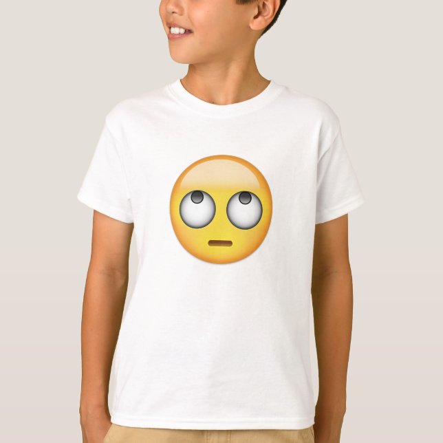 Face With Rolling Eyes Emoji T-Shirt (Front)