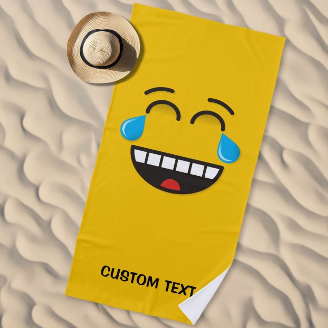 Face With Tears of Joy Beach Towel (Creator Uploaded)