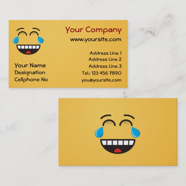 Face With Tears of Joy Business Card (Front/Back)