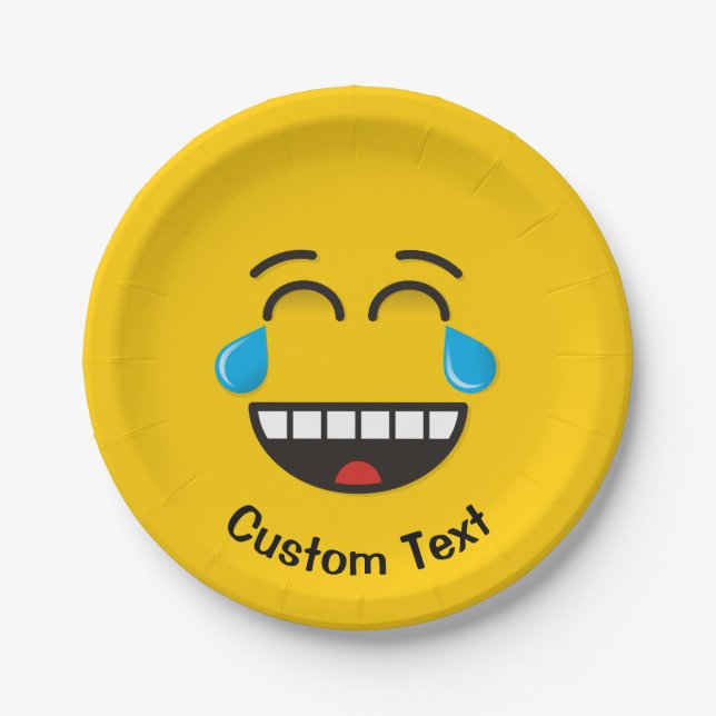 Face With Tears of Joy Paper Plate (Front)