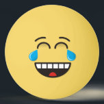 Face With Tears of Joy Ping-Pong Ball<br><div class="desc">A laughing emoji that is laughing so much that it is crying tears of joy. Custom text.</div>