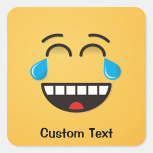 Face With Tears of Joy Square Sticker