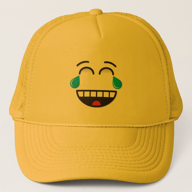 Face With Tears of Joy Trucker Hat (Front)