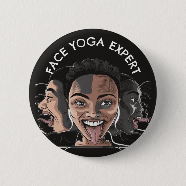 Face Yoga Expert fun gift 6 Cm Round Badge (Front)