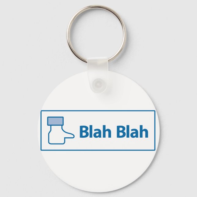 Facebook Blah Blah Key Ring (Front)