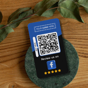 Facebook Business Review with QR Code Card