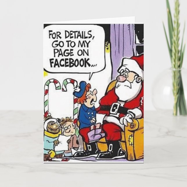 Facebook Christmas List Holiday Card (Front)