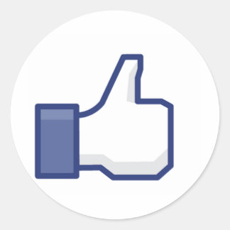 Facebook Classic Round Sticker