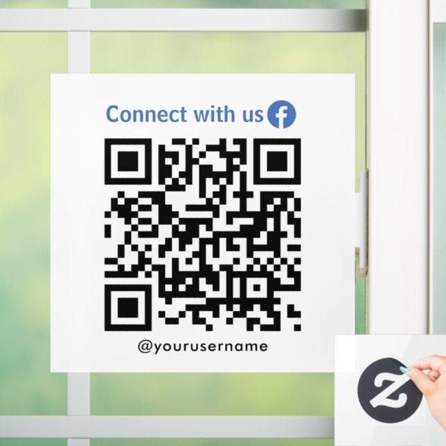 Facebook Connect With Us Qr Code White (Home)