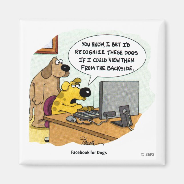 Facebook for Dogs Magnet (Front)