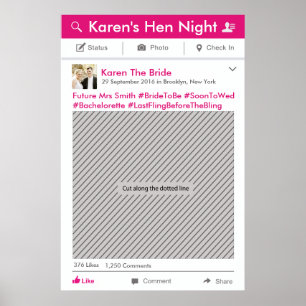 Facebook Frame Party Prop Poster for Photo Booth