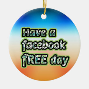 Facebook Free Day Ceramic Tree Decoration