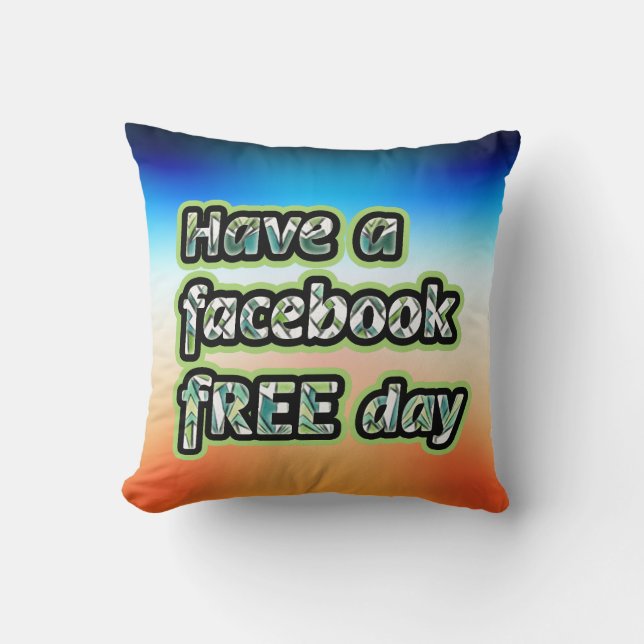 Facebook Free Day  Cushion (Front)