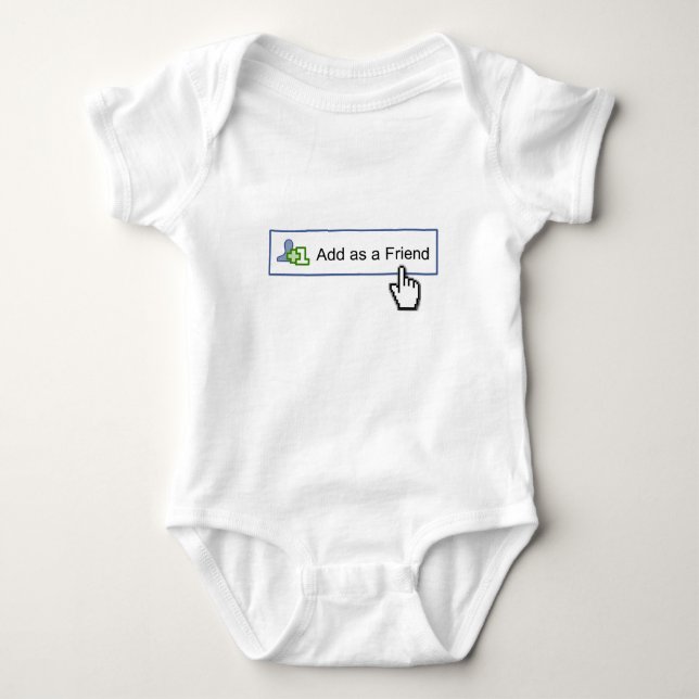 facebook friend baby bodysuit (Front)