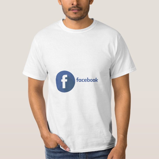Facebook icon added men's t shirt (Front)