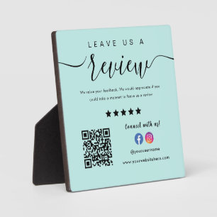 Facebook Instagram Logo Qr Code Leave Us A Review Plaque