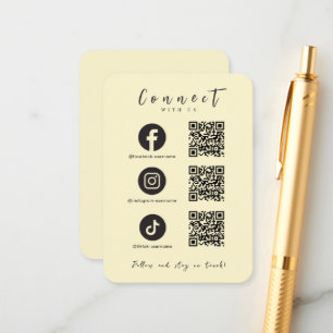 Facebook Instagram Tiktok QR Code Soft Groovy Enclosure Card