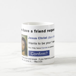 Facebook jesus coffee mug