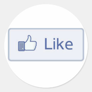 Facebook Like Classic Round Sticker