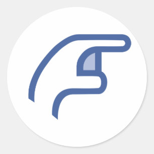 facebook POKE me Classic Round Sticker