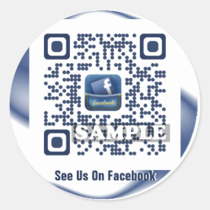 Facebook QR Code Sticker (Template Net2tag QR#540)