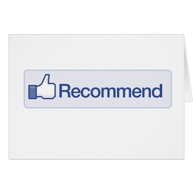 facebook recommend button funny graphic icon (Front Horizontal)