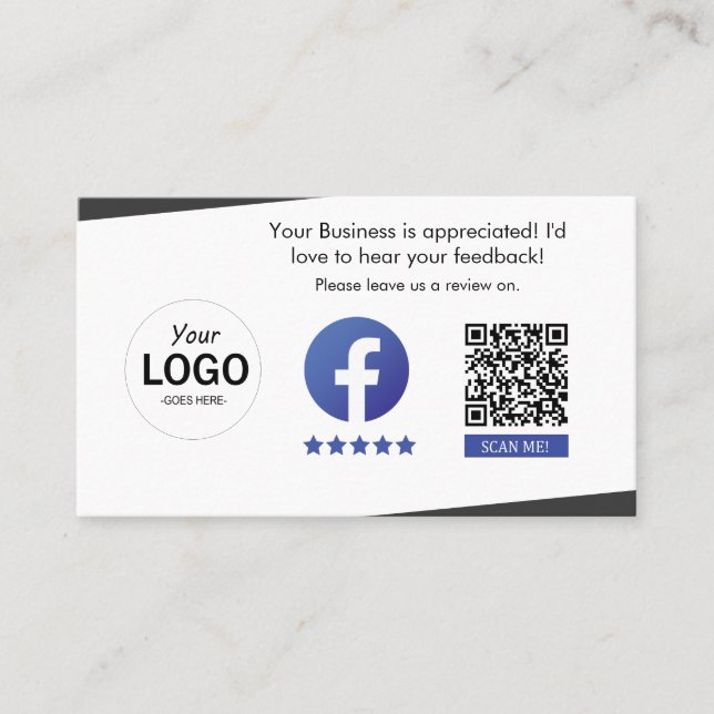 Facebook Review Card  (Front)