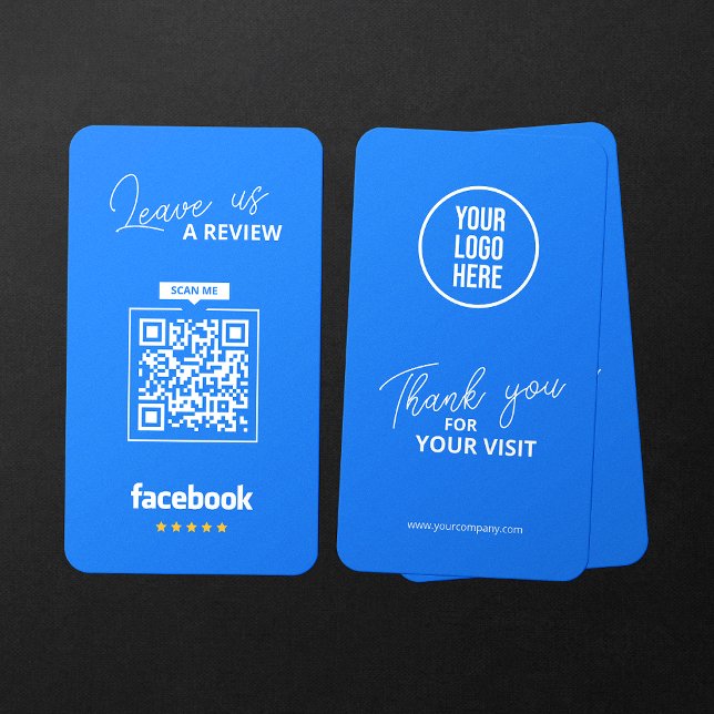 Facebook Reviews QR Code Business Review Link Business Card (Creator Uploaded)