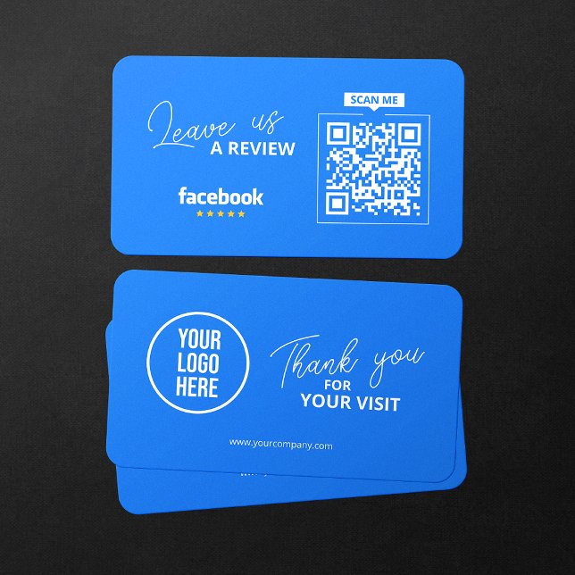 Facebook Reviews QR Code Business Review Link Card (Creator Uploaded)