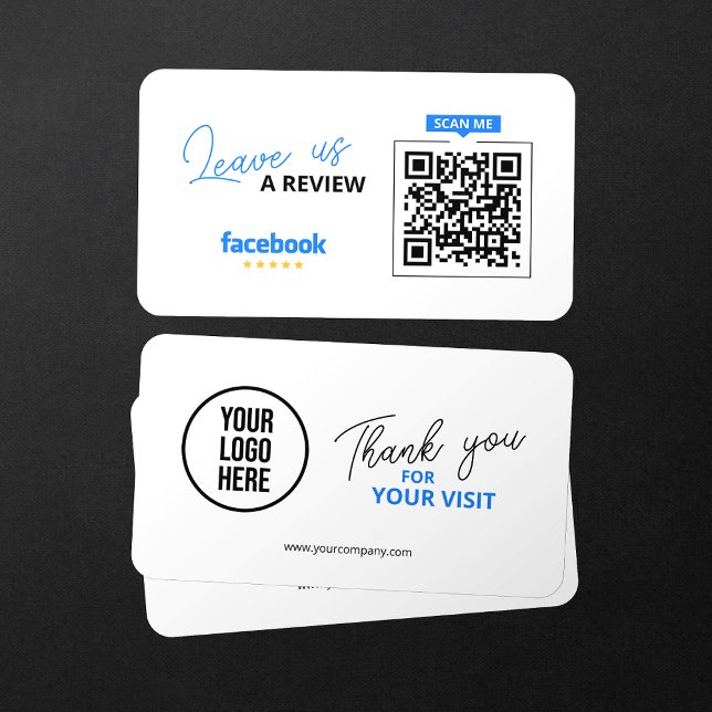 Facebook Reviews QR Code Business Review Link Card (Creator Uploaded)