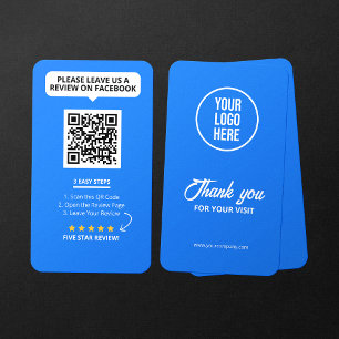 Facebook Reviews Rate My Business 5 Star QR Code Business Card