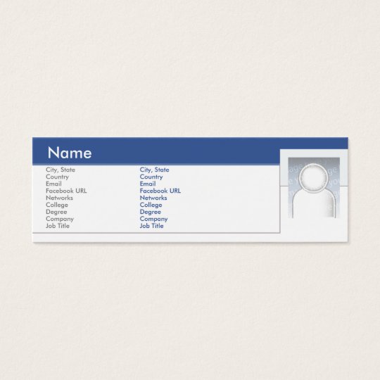 Facebook - Skinny Mini Business Card