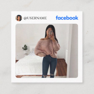 Facebook Social Media Photo Calling Card