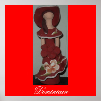 Faceless Dominican Ceramic Doll, Muneca sin Rostro Poster