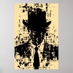 Faceless Gentleman: Abstract Elegance Poster
