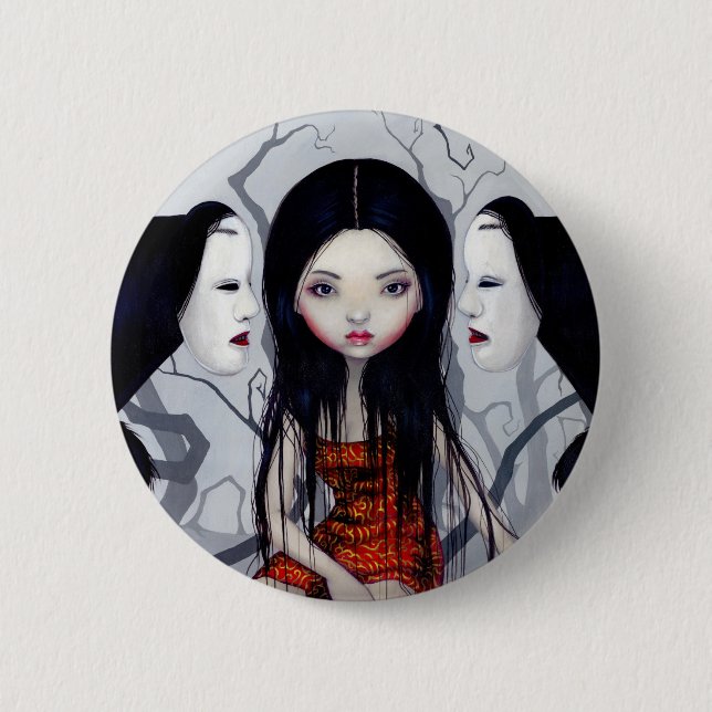 "Faceless Ghosts" Button (Front)