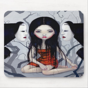 Faceless Ghosts gothic Japanese horror Mousepad