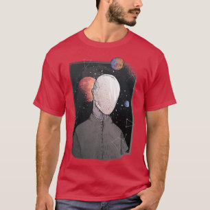 Faceless Man Planet Astronaut Astral Cosmic Design T-Shirt
