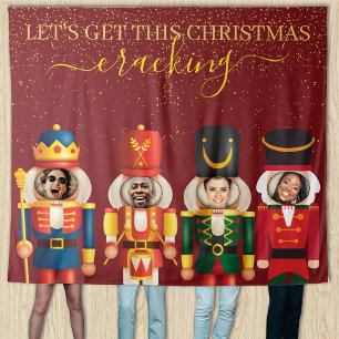 Faceless Nutcracker Red Christmas Photo Backdrop Tapestry